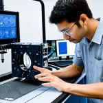 0 advancements. The scene is captured with professional photography, ensuring perfect anatomy, correct proportions, natural pose, well-formed hands, proper finger count, and natural body proportions. This image is safe for work, appropriate content, fully clothed, and demonstrates professional dress.

A professional mechanical engineer, fully clothed in modest, technical attire, is in a brightly lit, state-of-the-art R&D laboratory. The engineer is carefully examining a complex, lightweight component that appears to be 3D-printed from sustainable materials, held with well-formed hands. A modern 3D printer is visible in the background, along with digital screens displaying topological optimization designs. The image conveys innovation in design, sustainable practices, and advanced manufacturing. Captured with high-quality professional photography, it features perfect anatomy, correct proportions, natural pose, proper finger count, and natural body proportions. This image is safe for work, appropriate content, fully clothed, and showcases professional conduct.