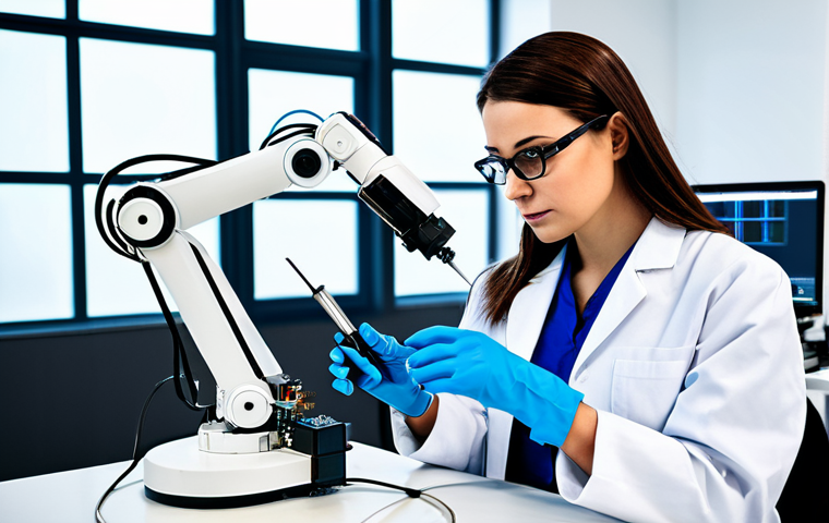 기계공학 동역학 - Robotics Engineer**

"A professional female robotics engineer in a clean, modern laboratory, fully c...